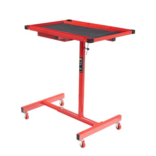 Heavy Duty Adjustable Red Work Table with Drawer, Sunex, Mfr#: 8019